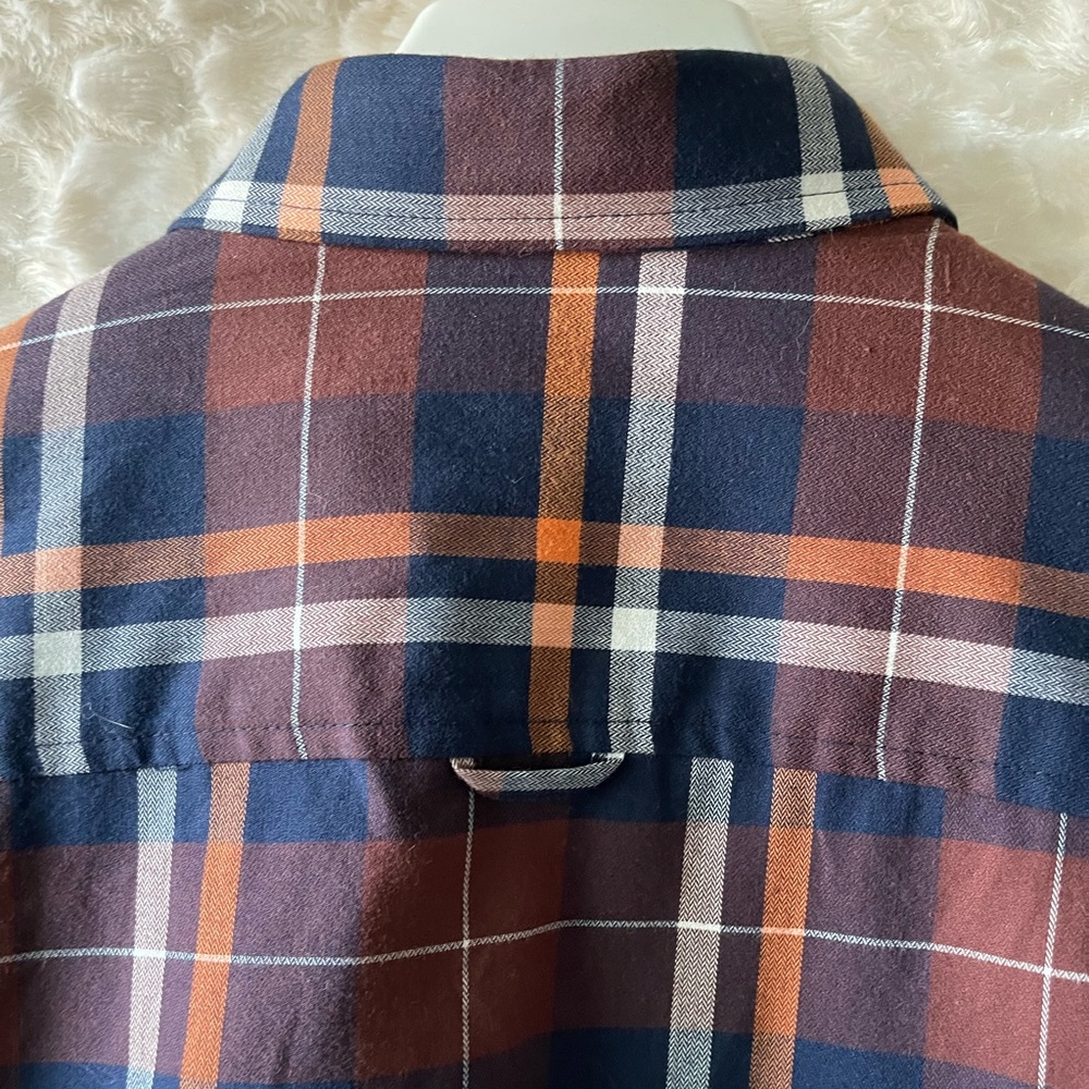 NWT Club Room: Men’s (M) plaid long sleeve shirt autumn colors. - Picture 8 of 16